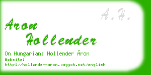 aron hollender business card